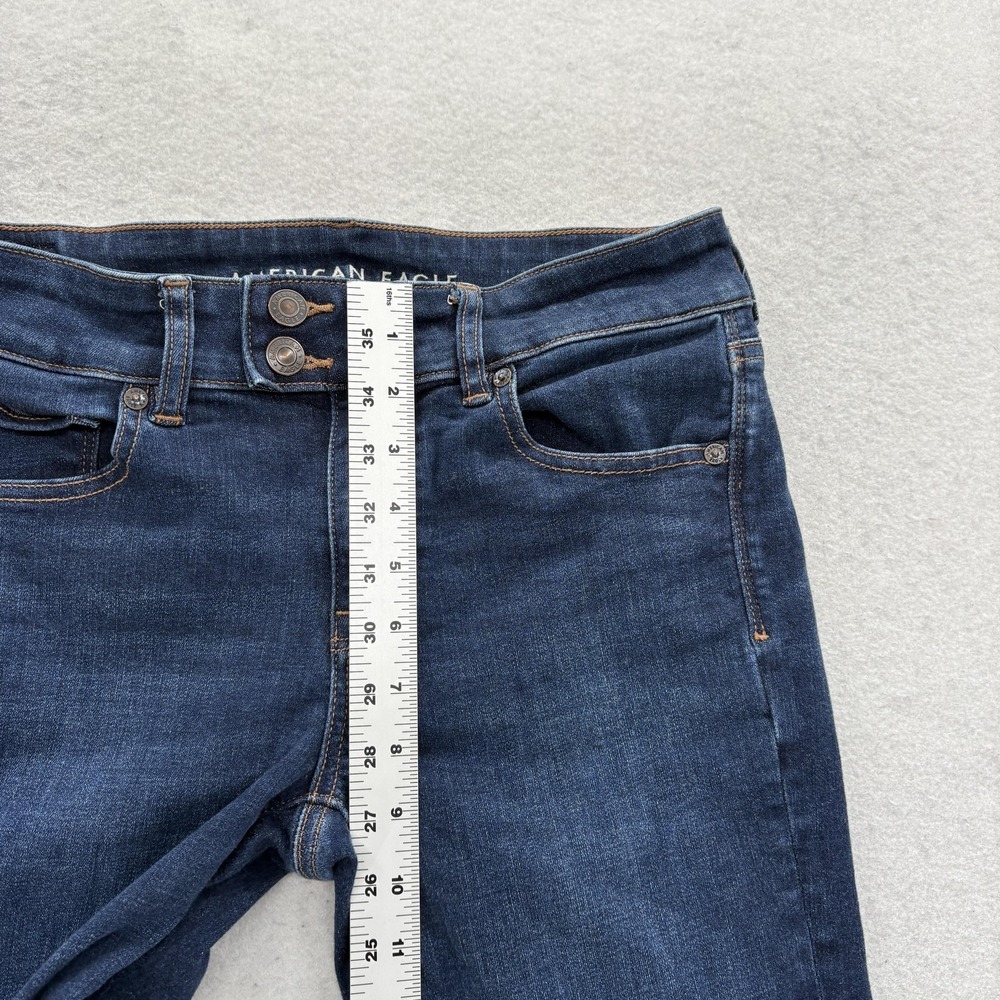 American Eagle Kick Boot Jeans Womens 8 Blue Medium Wash Mid Rise Stretch Denim - Picture 7 of 12
